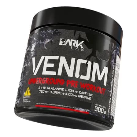 Pre Treino Venom 300g Limão Dark Lab - 60 Doses